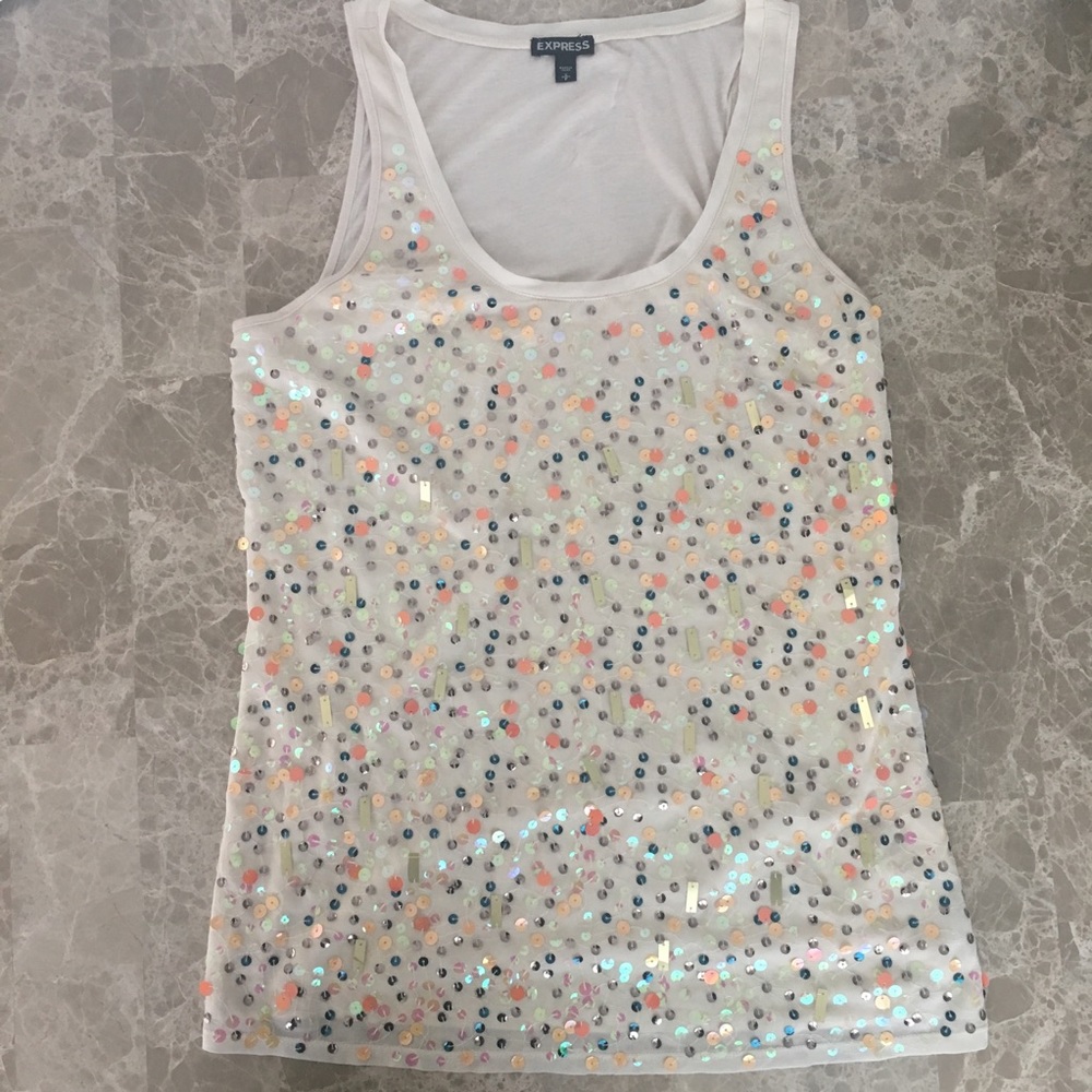 Express Mixed Sequin Camisole - image 1